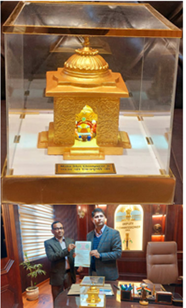 अब श्रद्धालु भी खरीद सकेंगे माता श्री चिंतपूर्णी का थ्री डी मॉडल स्मृति चिन्ह